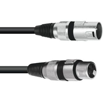 Psso cable de altavoz xlr 2 x 2.5, 3 metros, negro
