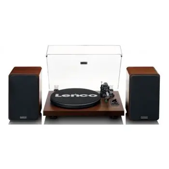 Lenco ls-600wa bluetooth con 2 velocidades madera + altavoces externos 60w