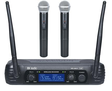EK Audio Dos Micrófonos Inalámbricos De Mano Vhf Wr69Ld WR69LD