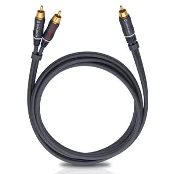 Oehlbach Boom Y Adapter cable 2m Cable Subwoofer Antracita