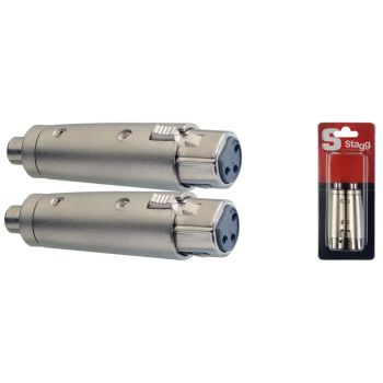 Stagg 2 xlr h / adaptador rca h