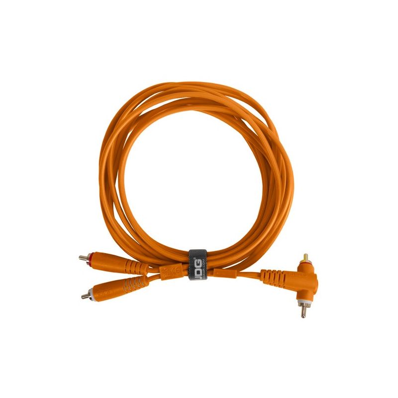 Udg UL AUDIO Cable RCA a RCA Orange con Clavija Acodadada UL AUDIO Cable RCA a RCA Orange con Clavija Acodad