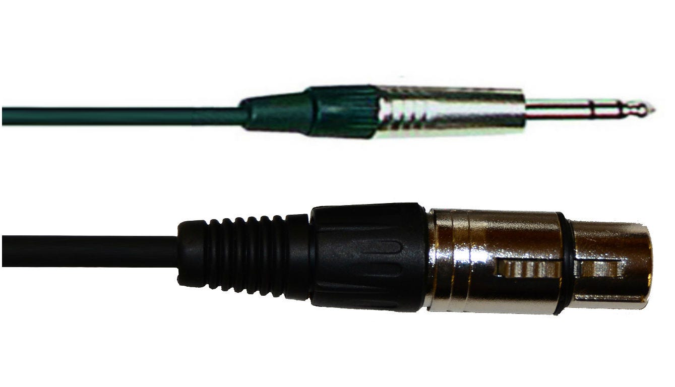 Oqan Cable Mic QABL JPS-05-XF Cable Xlr Hembra a Jack Macho Estéreo 5 mts QABL JPS-05-XF