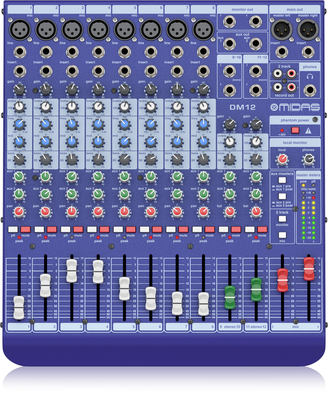 Midas DM12 Mezclador Analogico 12 Canales DM12