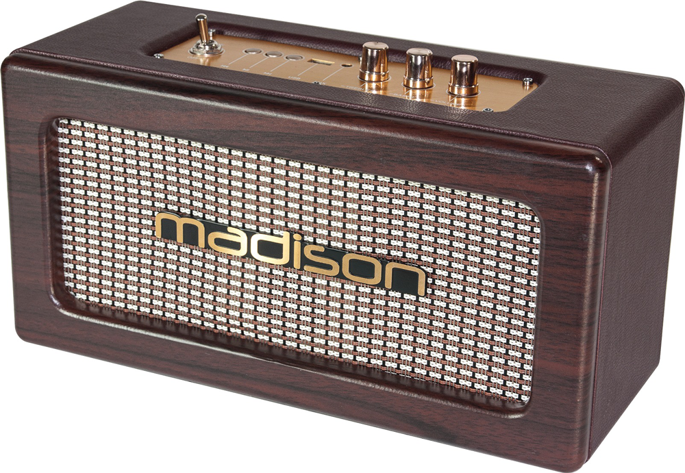 Madison FREESOUND-VINTAGE-WD Altavoz Activo con Batería y Bluetooth 2 x 10W FREESOUND-VINTAGE-WD