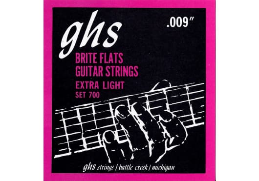 GHS Juego Guitarra Eléctrica Briteflats® Extra Light 9-42 CGH700