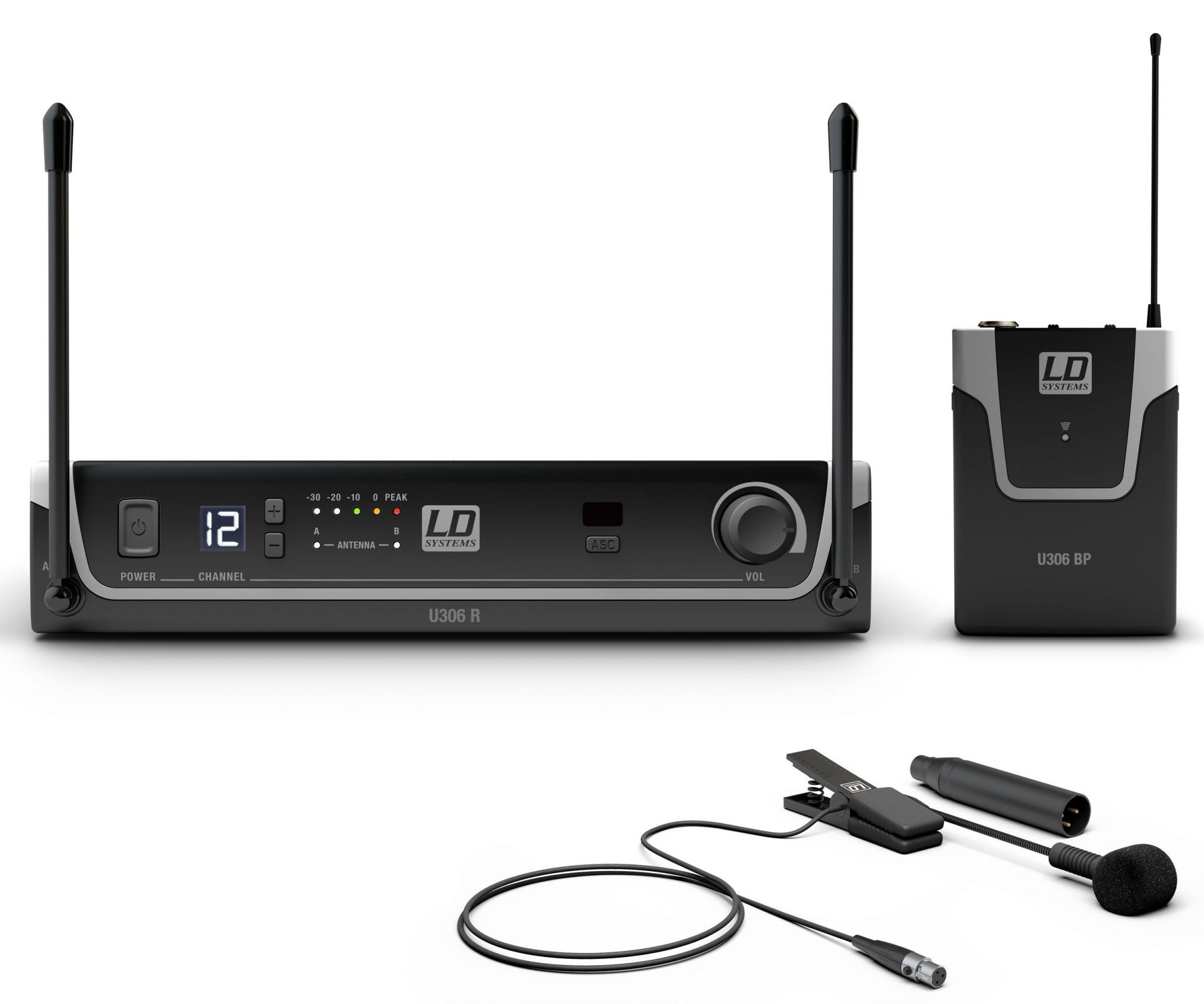 LD Systems U306 BPW Sistema inalámbrico con Petaca y Micrófono clip para Instrumentos de Viento U306 BPW