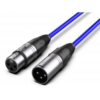 Audibax silver cable xlr macho - xlr hembra 20 metros azul
