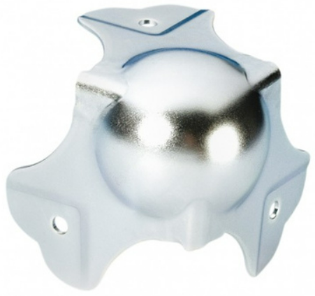 Adam Hall Hardware 4104 - Cantonera de Bola Grande con Paso Perfil 35 mm 3 Patas 4104