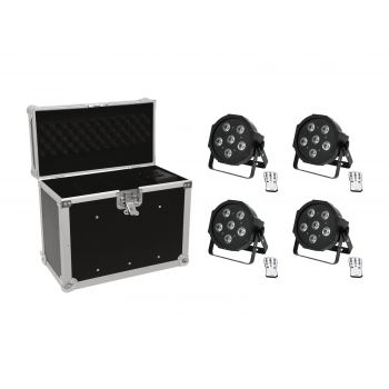 Eurolite set 4x led sls-603 + case ec-sl4m size m