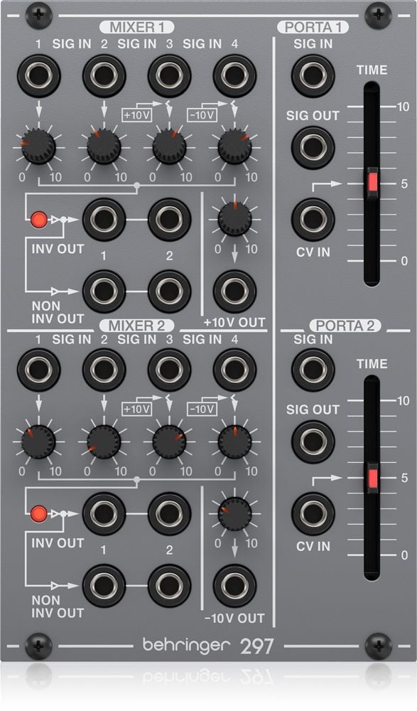 Behringer 297 Dual Portamento/CV Utilities Módulo Sintetizador Eurorack 297 DUAL PORTAMENTO/CV UTILITIES