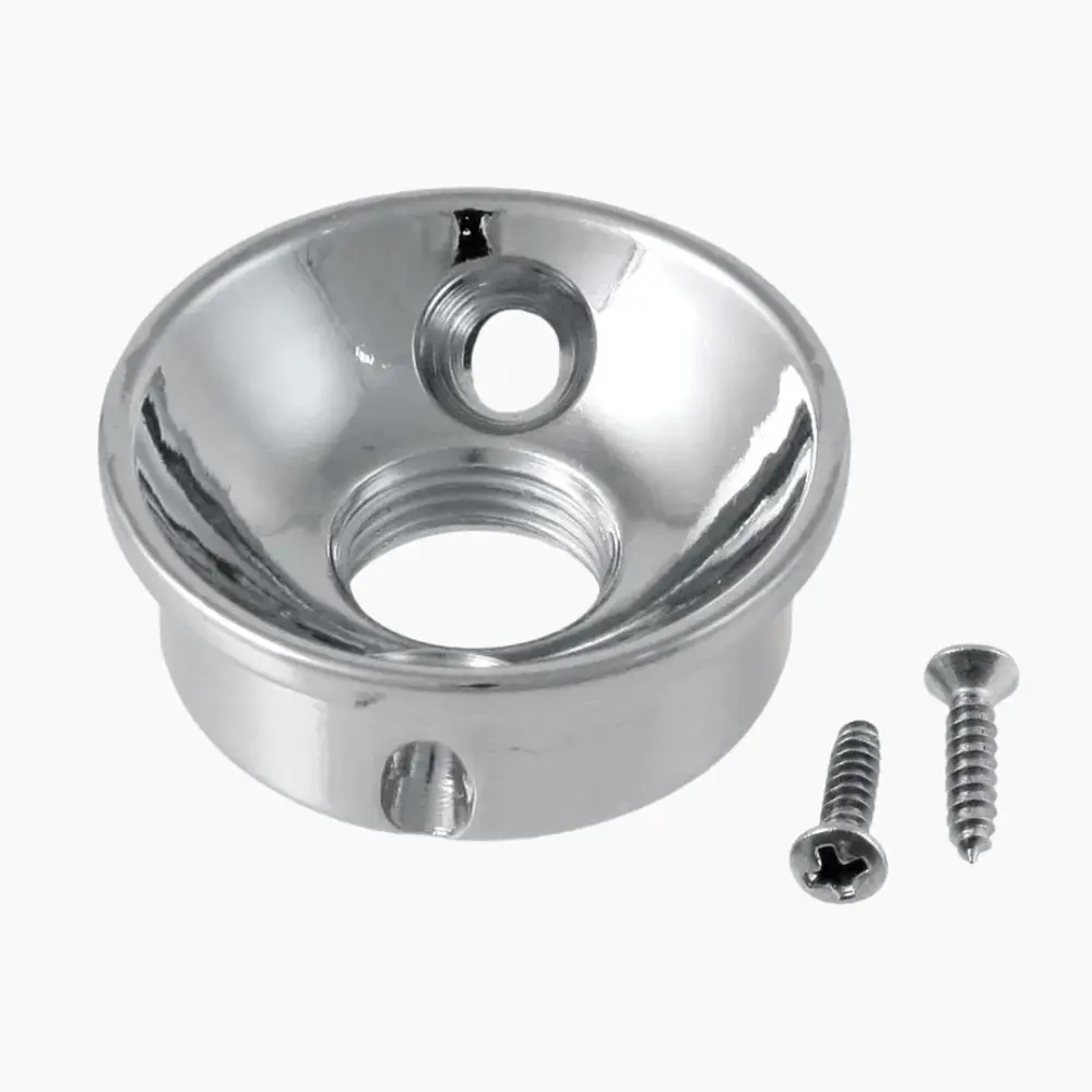 Allparts Encastre para jack AP-5270 tipo Telecaster Chrome Placa jack de adaptación AP-5270 para Telecaster C