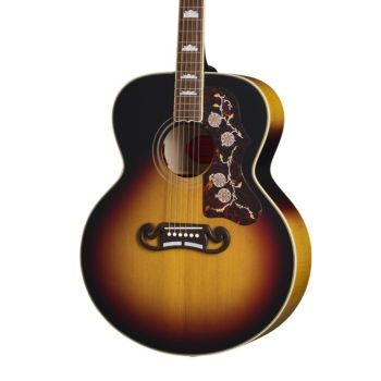 Epiphone 1957 sj-200 sunburts vintage guitarra electroacústica con estuche