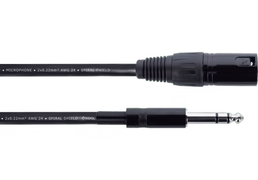 Cordial Cable de audio XLR macho / jack estéreo - 6 m ECLEM6MV