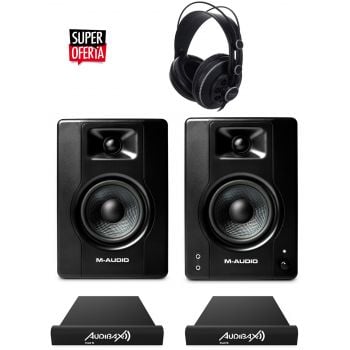 M audio bx4 bundle pads + auriculares superlux