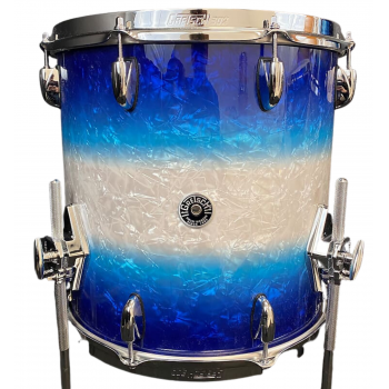 Gretsch drums gbnt1416ftcst308 tom base usa brooklyn 16x14 blue burst pearl
