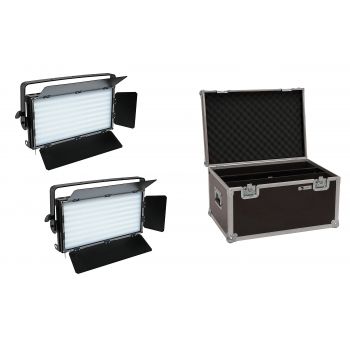 Eurolite set 2x led pll-480 cw/ww panel + estuche