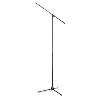 Gravity tms 4321 oh b soporte de micrófono aéreo de la serie touring con trípode plegable extra ancho y brazo jirafa extralargo