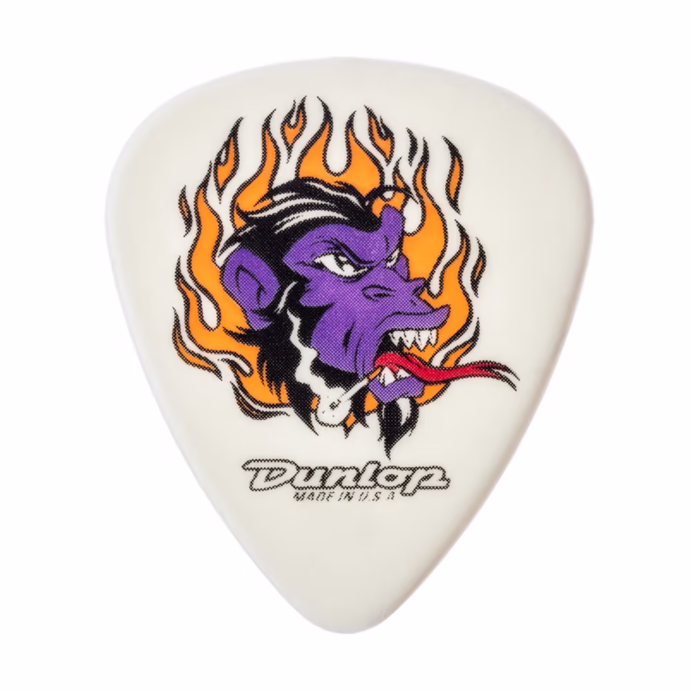 Dunlop pack 36 púas graphic artist alan forbes flame ape blanca - 0.60 mm