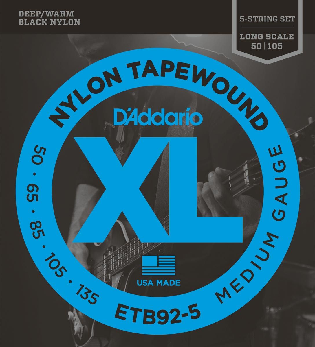 D´addario ETB92-5 Tapewound 5-String Medium Long Scale cuerdas para bajo ETB92-5