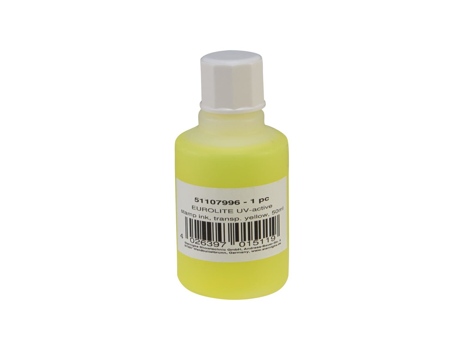 Eurolite Tinta de estampado UV-activa Amarillo Transparente 50ml Precio Tinta de estampado UV-activa Amarillo Trans