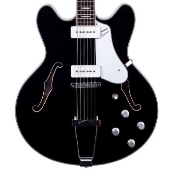 Vox bobcat v90 black guitarra eléctrica semi-hollow negra