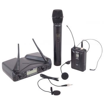 Eikon wm700dkit. sistema micrófono inalámbrico completo pll uhf doble canal