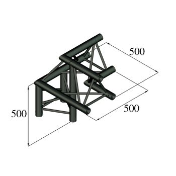 Alutruss truss triangular s-pal-31 3-way esquina derecha