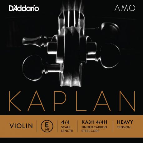 D´addario KA311 Cuerda Kaplan Amo Hight Mi (E) para Violín 4/4, tensión fuerte KA311 4/4H KAPLAN AMO - MI