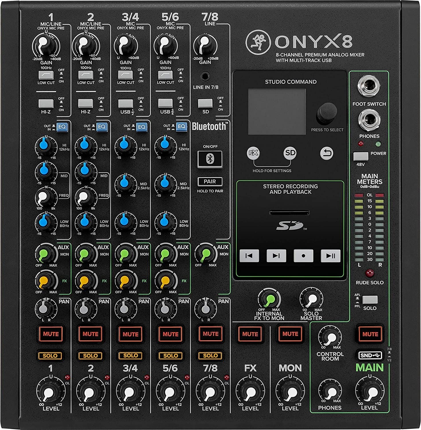 Mackie MESA ONYX8 Mesa de Mezclas de 8 Canales MESA ONYX8