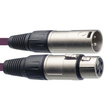 Stagg smc6 cpp cable de micrófono xlrf/xlrm de 6m violeta