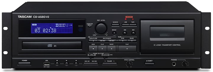Tascam CD-A580V2 Reproductor de CD / Pletina de Cassette / Grabadora USB CD-A580V
