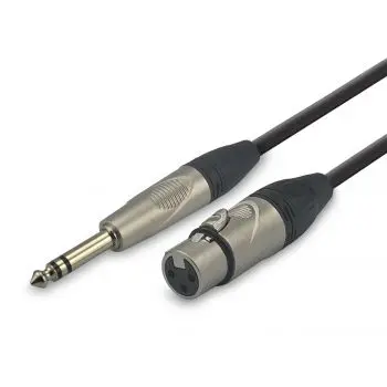 Audibax Pro Cable XLR Hembra a Jack Stereo 1 Metro