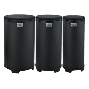 Remo sets festival tubano black matte