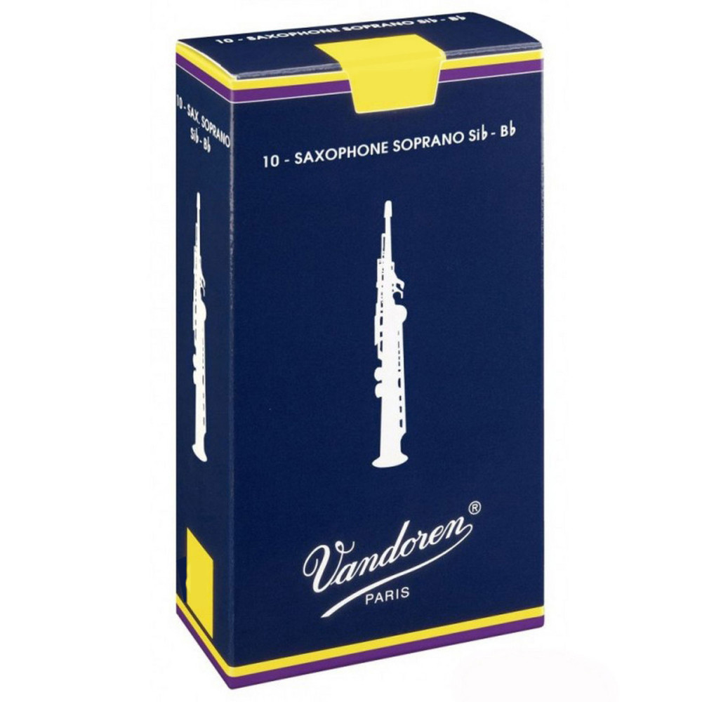 Vandoren Caja 10 Cañas Saxo Soprano Tradicional 2½ azul Tradicional 2½ azul