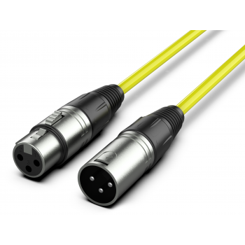 Audibax silver cable xlr macho - xlr hembra 3 metros amarillo