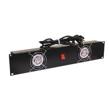 Omnitronic front panel z-19 with 2 fans 2u panel de rack con ventiladores