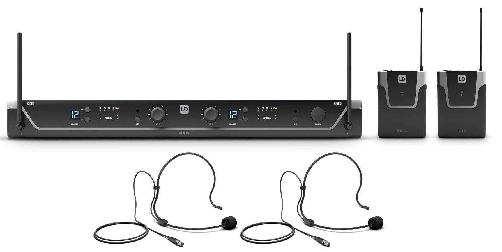 LD Systems U305 BPH2 Sistema inalámbrico Doble de Diadema U305 BPH2