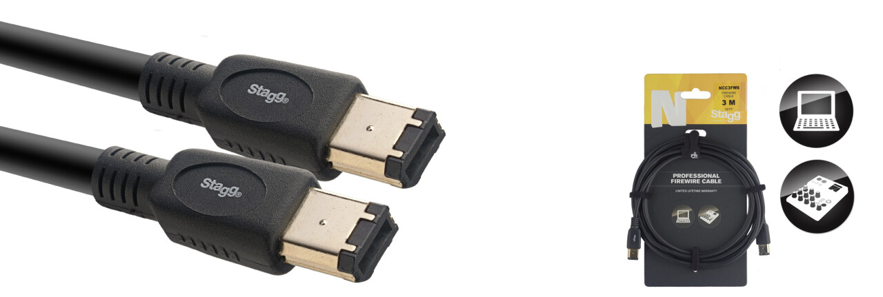 Stagg Firewire Cable / 6Pines-400, 3m NCC3FW6