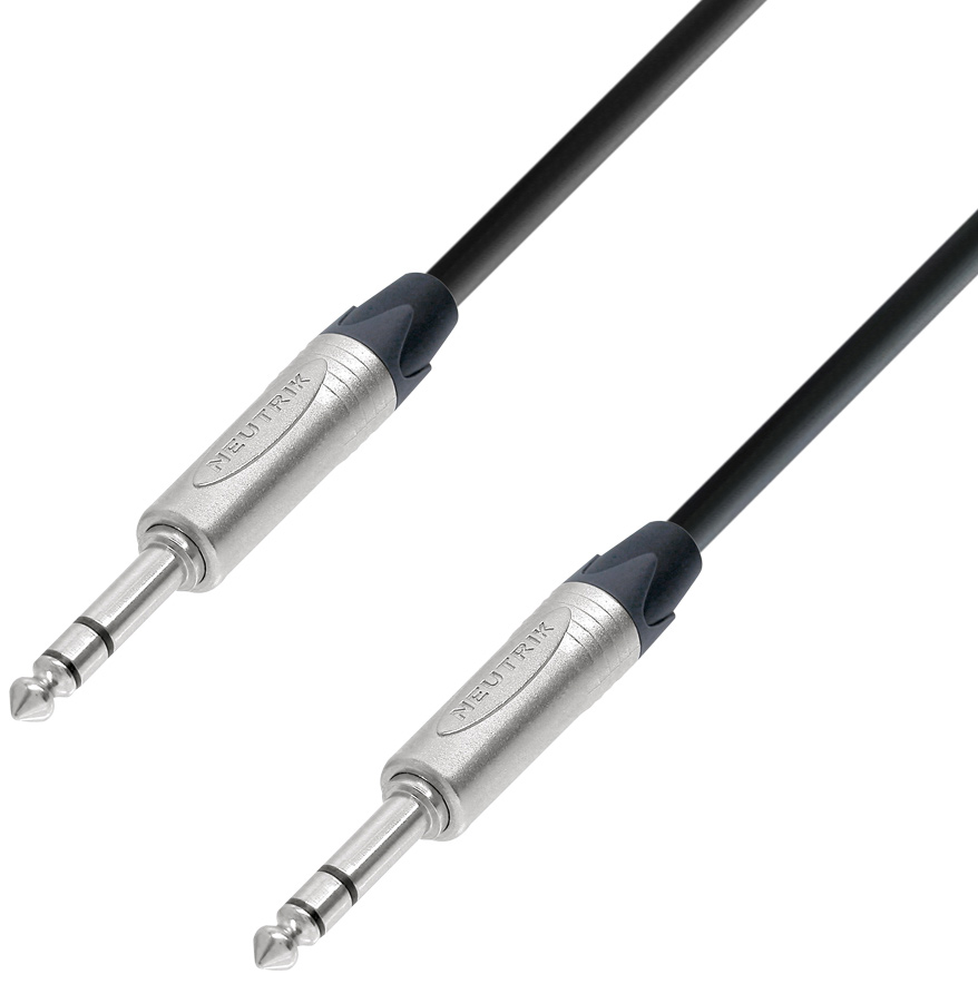Adam Hall K5 BVV 1000 Cable Jack 6,3 mm estéreo a Jack 6,3 mm estéreo 10 m K5 BVV 1000