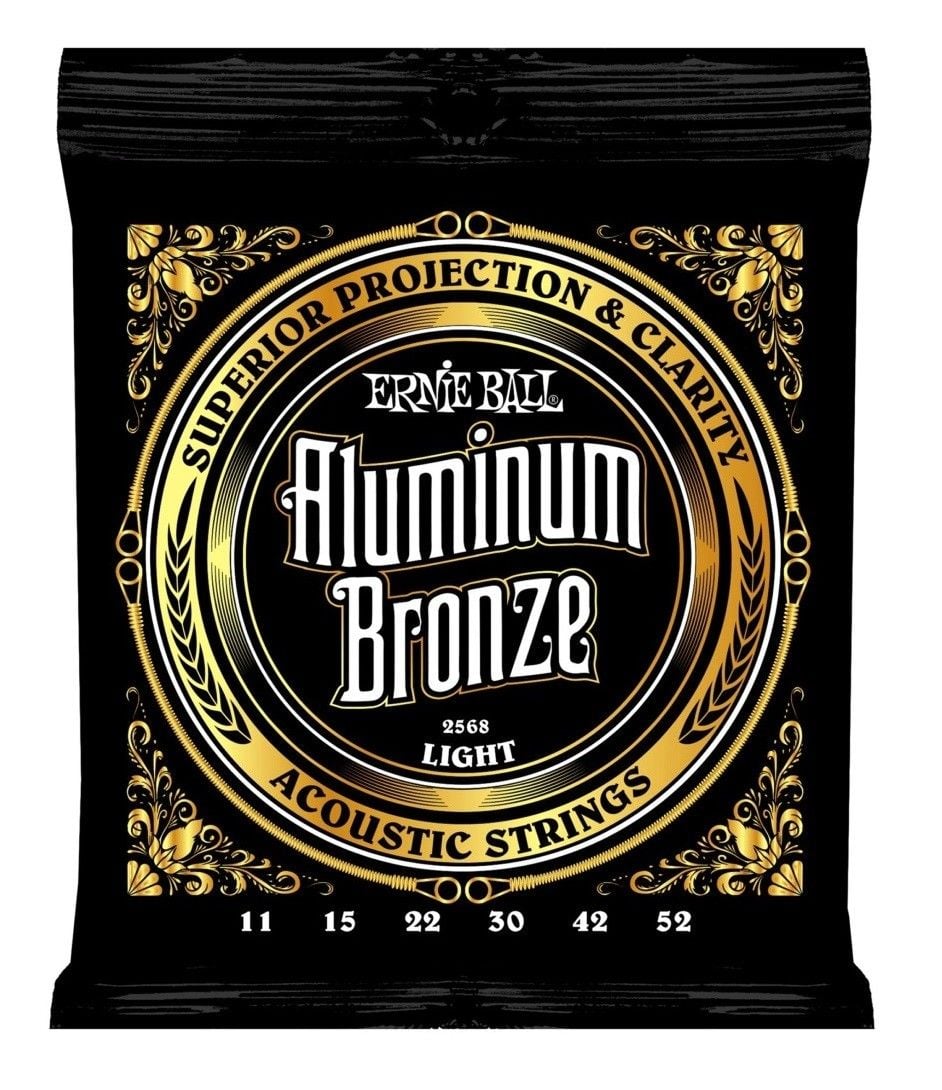 Ernie Ball 2568 Aluminum Bronze Cuerdas Para Guitarra Acústica 11-52 2568