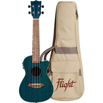 Flight duc-380ceq ukelele concert gemstone electroacustico topaz