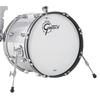 Gretsch drums gbnt1420kkcst012 bombo usa brooklyn 20x14 silver sparkle