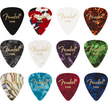 Fender 351 shape celluloid medley thin pack 12