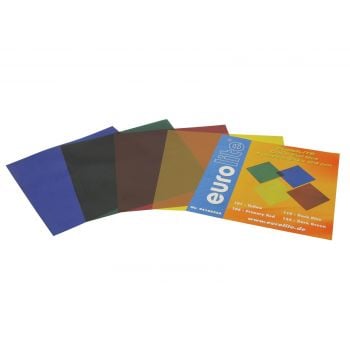 Eurolite juego de láminas de colores 24x24cm 4 colores
