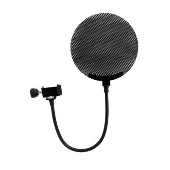 Omnitronic microphone-pop filter metal black antipop para micrófono