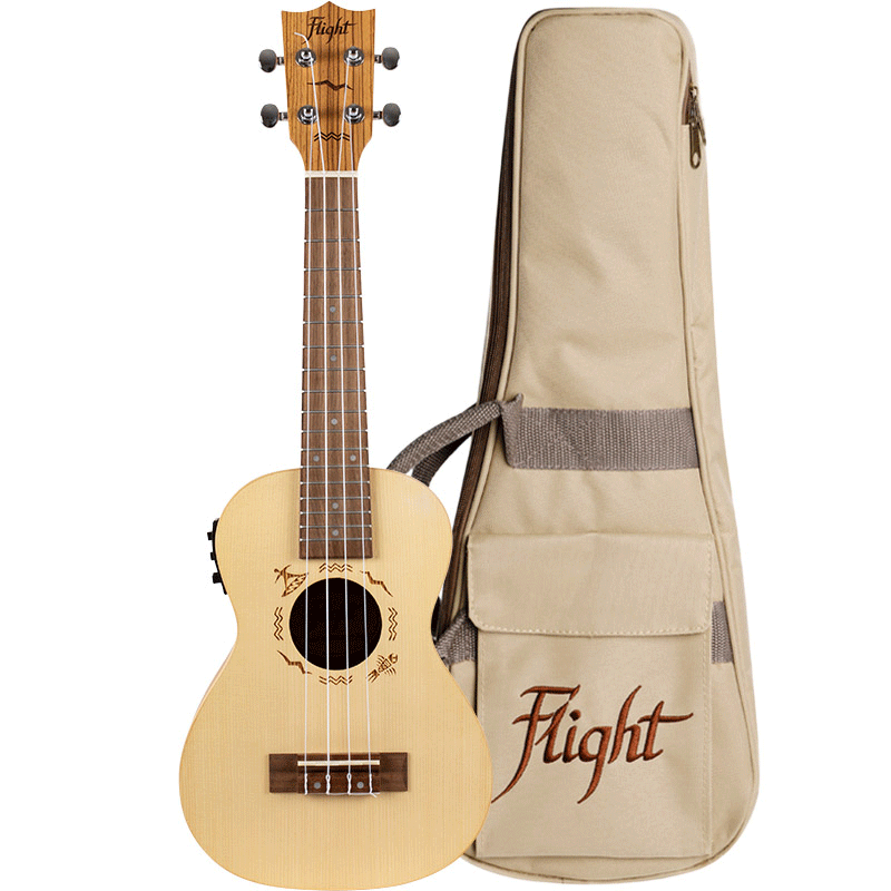 Flight DUC525 EQ SP/ZEB Ukelele Electro-Acústico Concerto DUC525 EQ SP/ZEB