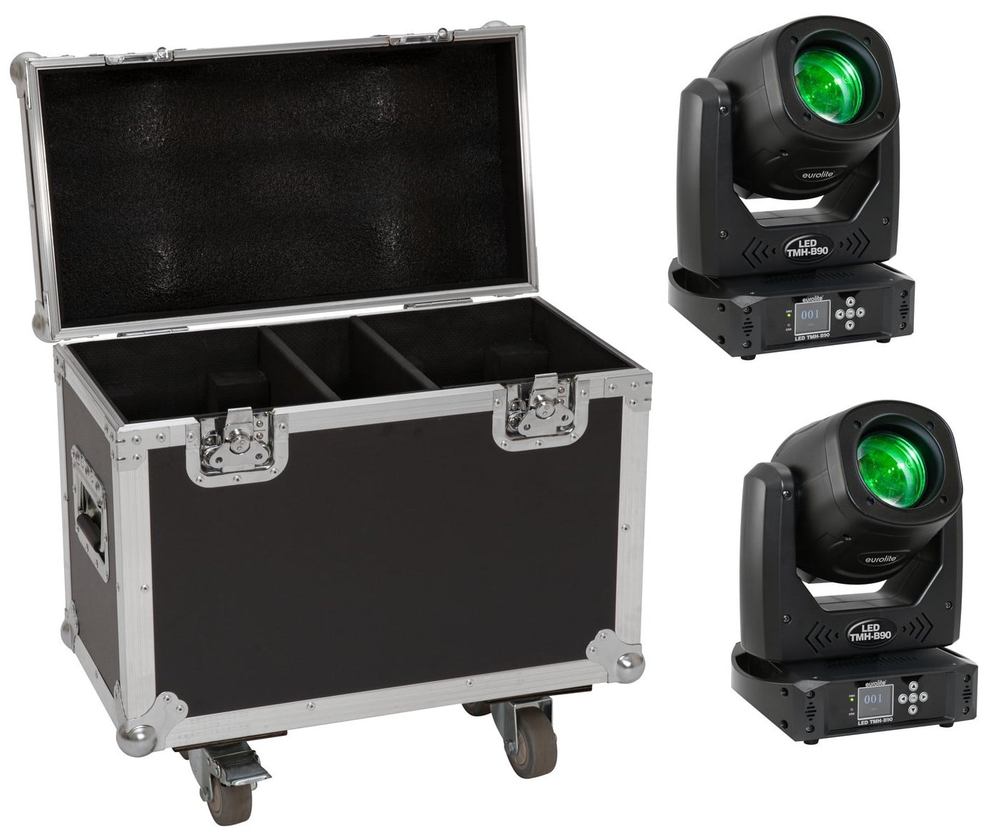 Eurolite Set 2x LED TMH-B90 + Maleta con ruedas Set 2x LED TMH-B90 + Maleta con ruedas