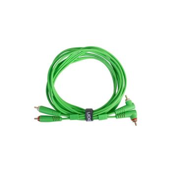 Udg ul audio cable rca a rca green con clavija acodadada