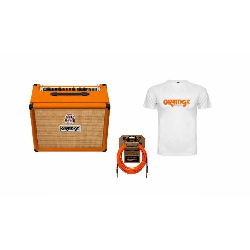 Orange SUPER CRUSH 100 COMBO SET, Amplificador Super Crush 100 Combo, Twister Cable y Camiseta Orange. SUPER CRUSH 100 COMBO SET